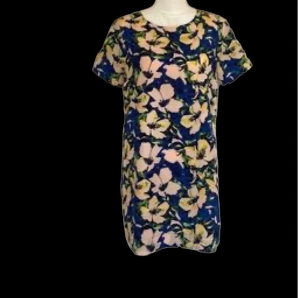 J Crew Floral Tropical Print Shift Dress Sz M - Picture 1 of 14
